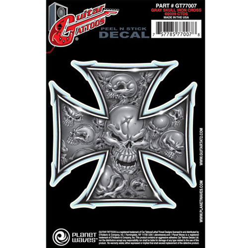 디자인 스티커 Planet Waves - Guitar Tattoo, Iron Cross