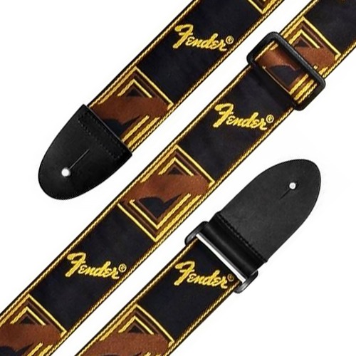 Fender - Monogrammed Strap BYB (Black/Yellow/Brown)