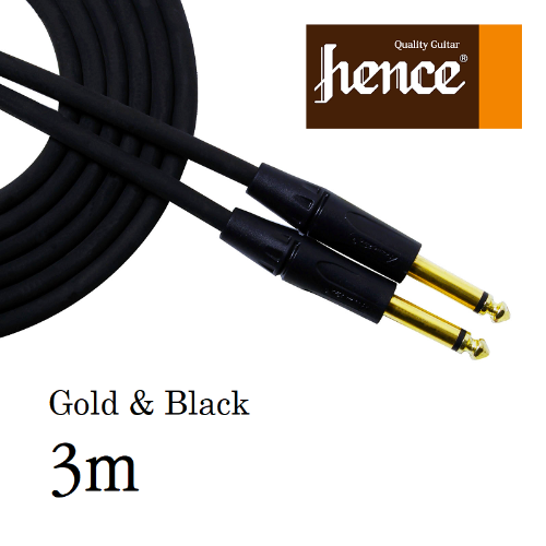 Hence Gold &amp; Black Cable (헨스 기타 케이블) 3m