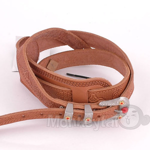 Gretsch® Deluxe Vintage Tooled Leather Straps- Russet