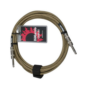 Dimarzio - overbraid cable,vintage tweed 10ft (3.05m)