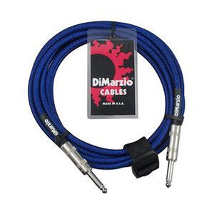 Dimarzio - overbraid cable, Electric Blue 15ft (4.57m)