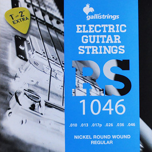 이테리 갈리 일렉기타 스트링 [추가 1~2번줄+피크포함]Galli String - New RS Nickel 1046 (010-046) Safer Package