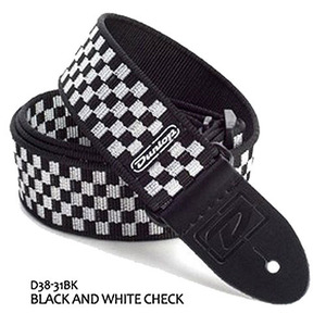 Dunlop - Classic Woven Black White Check Straps